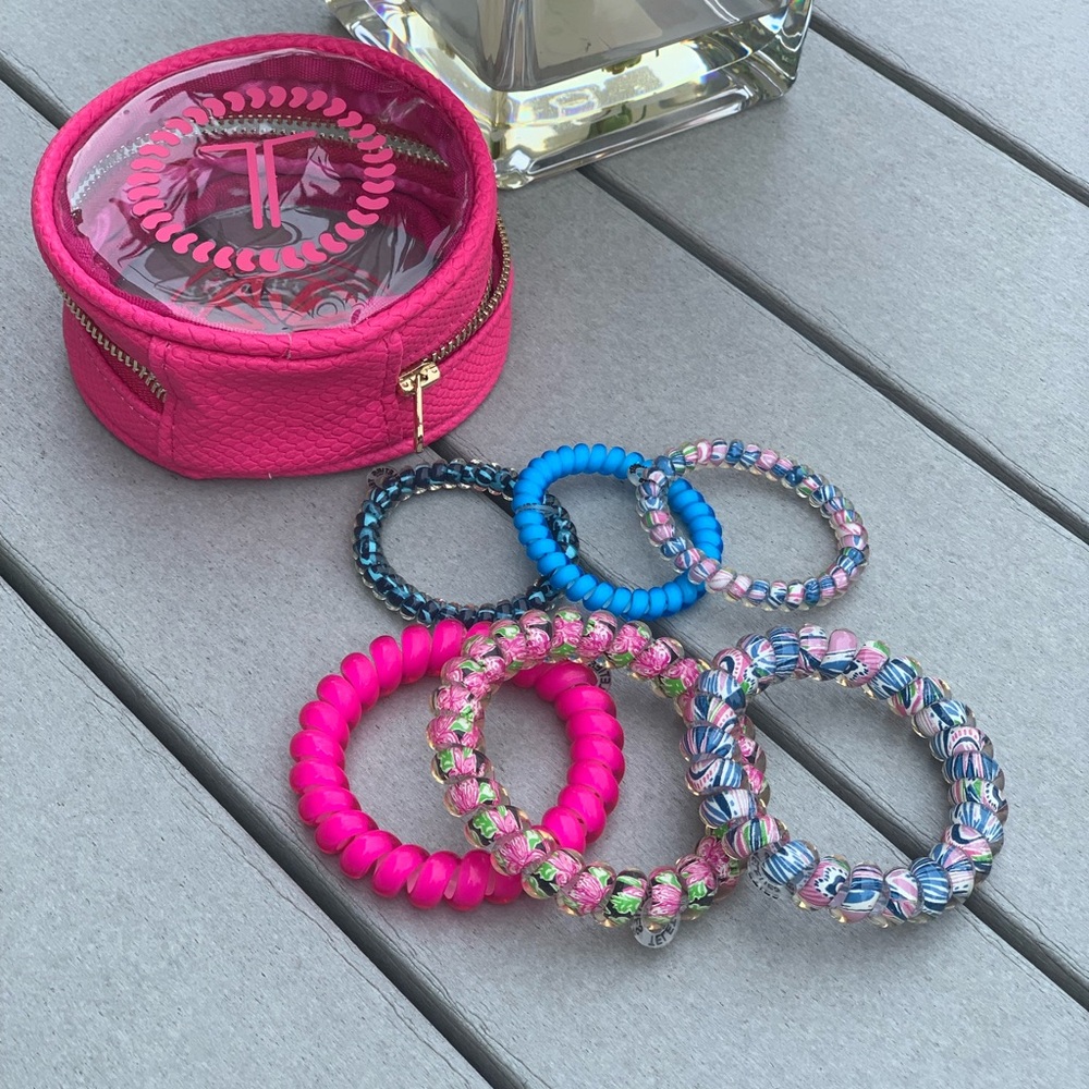 Lilly Pulitzer multicolor Teleties Hair ties pink blue